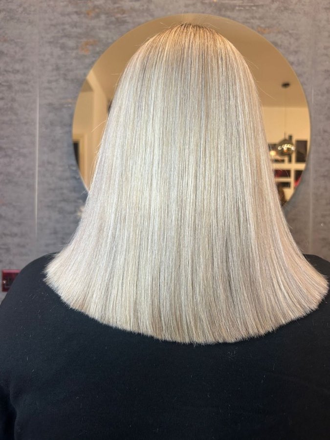 Ash blonde blunt bob, cut and toned at Replay, cuts & blow-dries, by Replay Hair & Beauty