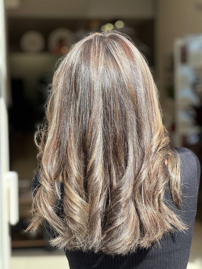 Long hair with ash blonde highlights, by Replay Hair & Beauty